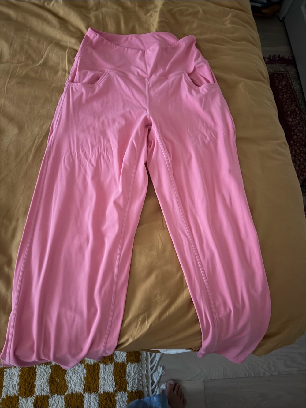 Women's Pink Lounge/ legging Pants - Soft Wide-Leg